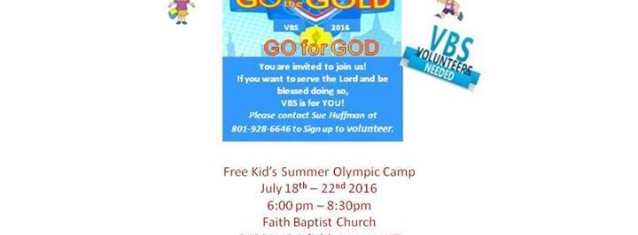 VBS 2016 (kid's Summer Olympic Camp) - Layton, UT