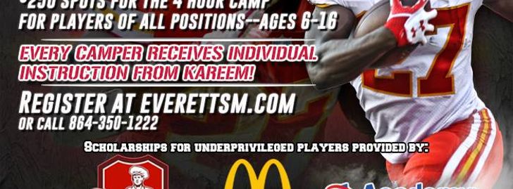 Kareem Hunt ESM Youth Football Camp - Overland Park, KS