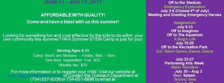 HAPPY KID ACADEMY SUMMER CAMP INFORMATION SESSION - Charlotte, NC