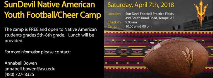 Sun Devil Native American Youth Football/Cheer Camp - Tempe, AZ