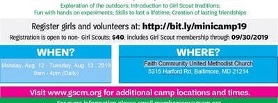 Girl Scout Mini Camp